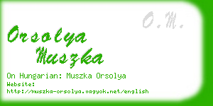 orsolya muszka business card